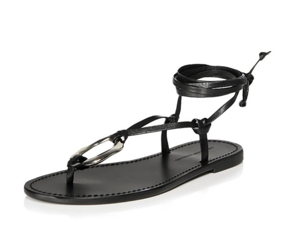 Aqua x Liat Baruch Ilria Ankle Tie Strappy Thong Sandals Womens Size 6.5